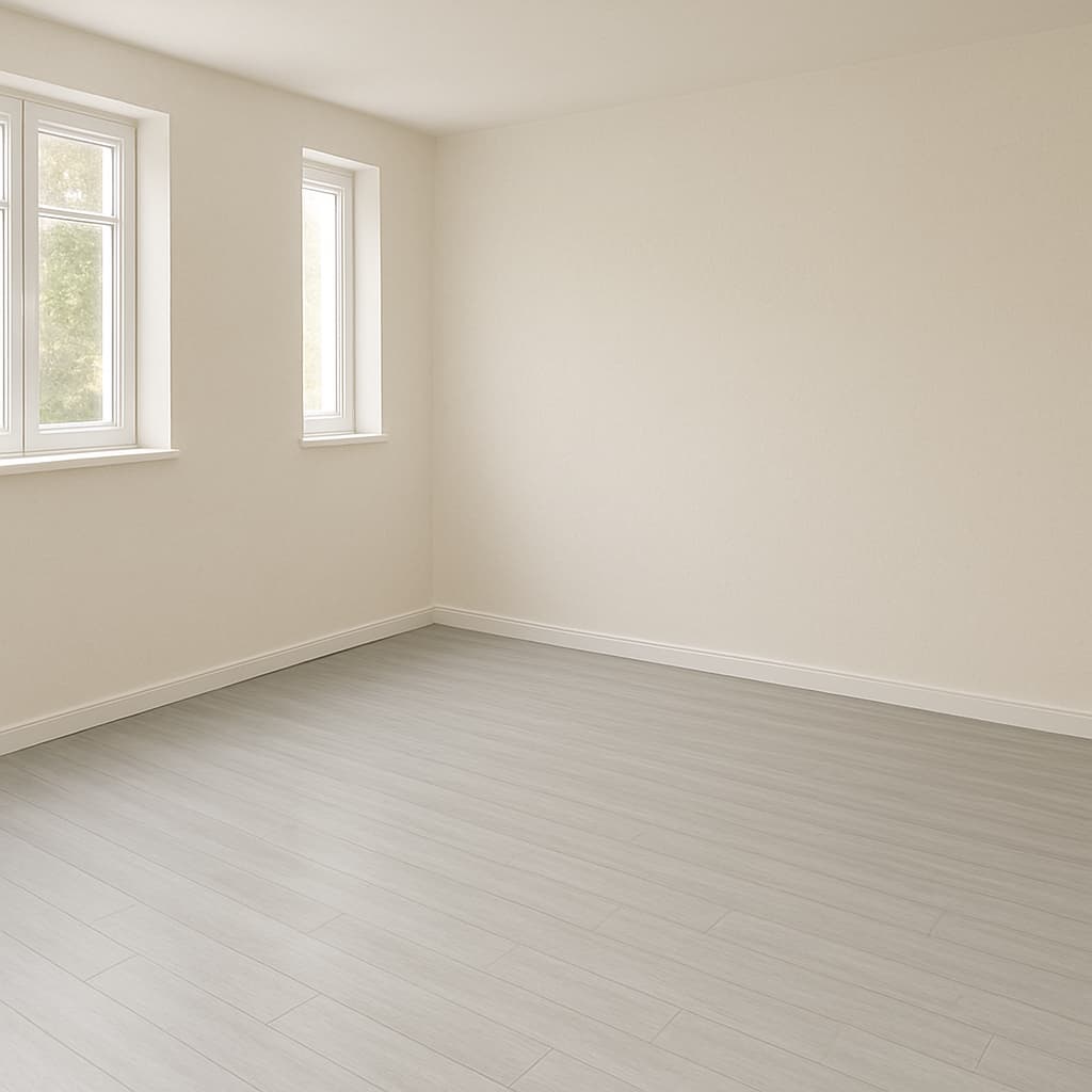 Nach der Entrümpelung aufgeräumter Raum